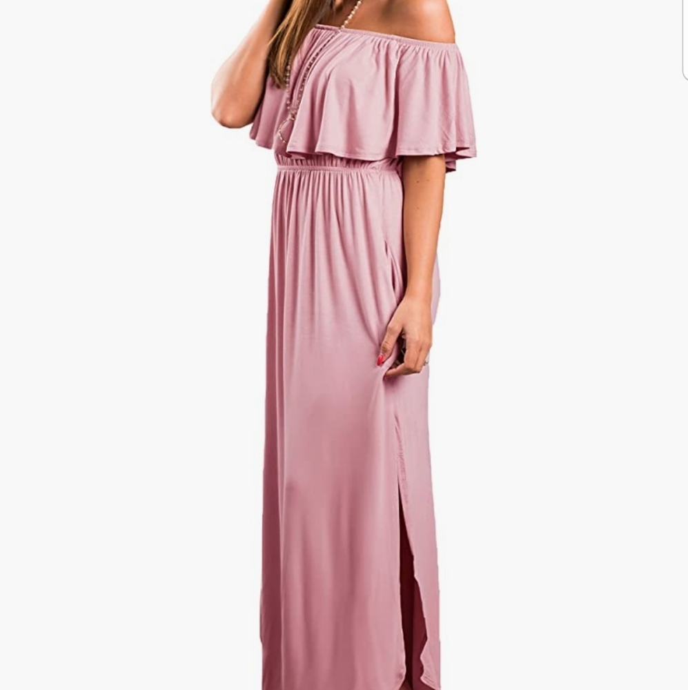 Pink Off the Shoulder dress